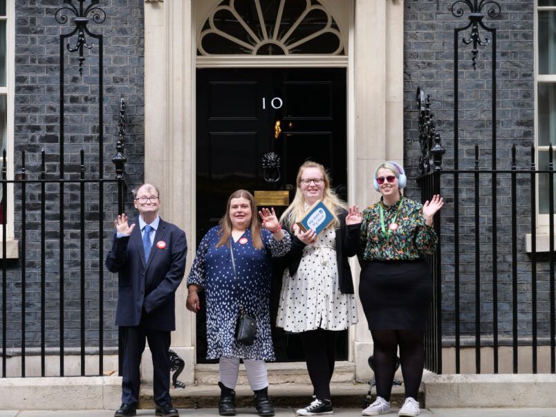 Hope stands outside 10 downing street